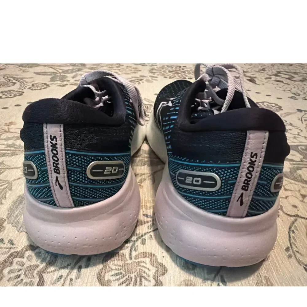 Brooks Glycerin 20 Women's Running Shoes Size 8.5 W Peacoat Blue Lilac Excellent